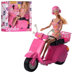 Кукла DEFA 8246 (28см, мотоцикл 27,5см, шлем, в кор-ке, 28-28-8см