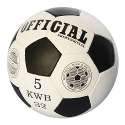 Мяч футбольный OFFICIAL 2500-200  размер5,ПУ,1,4мм,32панели,ручн.работа,420-430г,в кульке