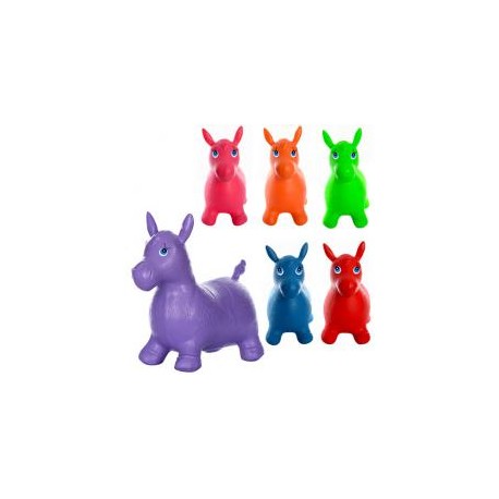 Прыгуны-лошадки MS 0737 ПВХ, 1250г, 6цветов, в кульке, 37-30-5см