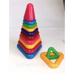 Іграшка дитяча "Піраміда трикутна №7", арт 1809- 9 элементов