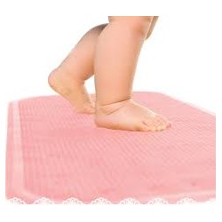 Антиковзаючий килимок ХL, гума, 75*34,5см, колір рожевий