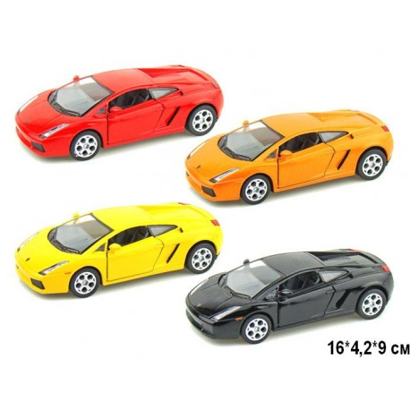 Модель легковая  5" KT5098W LAMBORGHINI GALLARDO метал.инерц.откр.дв.1:32 кор.