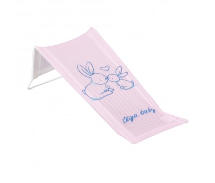 Лежак для купання з малюнком "Зайчики" (Світло-рожевий)/  "TEGA"
