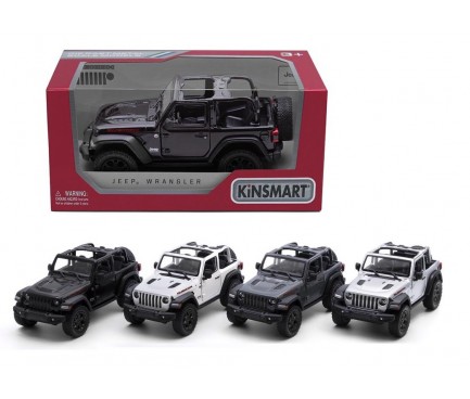 Модель джип 5'' KT5412WH Jeep Wrangler метал.инерц.откр.дв.4цв.кор.