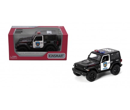 Модель джип 5'' KT5412WP Jeep Wrangler Police метал.инерц.откр.дв.кор.