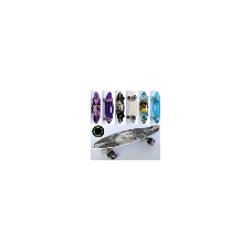 Скейт MS 0461-7 пенни,60-17см,алюм.подвеска,ручка,колесаПУсвет, антискольз,разобр, 3вида