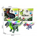 Интерактивное животное KQX-07 Динозавр, 2 цвета,батар.,свет,со звуком,проектор,в коробке 29*26