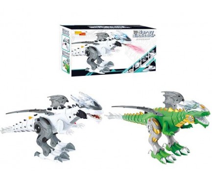 Динозавр 6818 (48/2) 2 цвета, звук, свет, ходит, пускает пар, в коробке [Коробка]