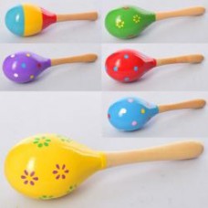 Деревянная игрушка Маракас MD 2193 (20см, микс видов, в кульке, 5,5-20-5,5см