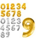 Шарики надувные фольгированные MK 1346 (1000шт) 16дюймов,цифры(0-9),2цвета