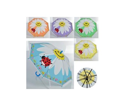 Зонтик детский MK 4804  длина62см,трость56см,диам77см,спица43см,клеенка,5цветов, в кульке