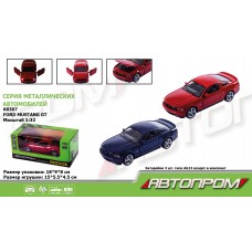 Машина металл 68307 "АВТОПРОМ", 2 цвета, 1:32 Ford Mustang GT,батар, свет,звук,откр.двери,в