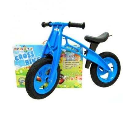Велобег 12", EVA колеса ГОЛУБОЙ (Cross bike)