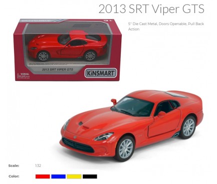 Модель легкова DODGE SRT VIPER GTS (2013) 5'' KT5363W метал.інерц.відкр.дв.4кол.кор.