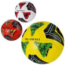Мяч футбольный EV-3356 размер 5, ПВХ 1,8мм, 300г, 3цвета, в кульке