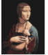 Набір для розпису по номерах. "Пані з горностаєм © Леонардо да Вінчі" 40х50см