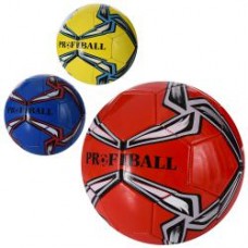 Мяч футбольный EV-3364  размер 5, ПВХ 1,8мм, 300г, 3цвета, в кульке