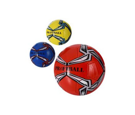 Мяч футбольный EV-3364  размер 5, ПВХ 1,8мм, 300г, 3цвета, в кульке