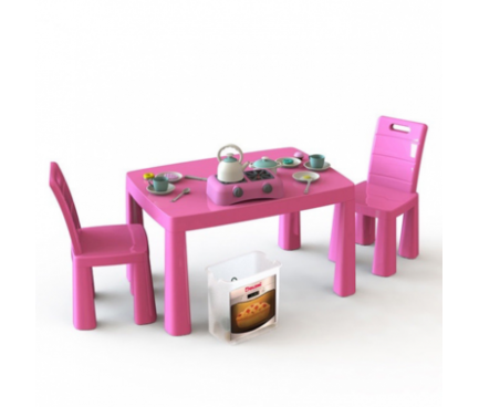 Ігровий набір DOLONI Кухня дитяча 04670/3 (34 предмети, стіл та 2 стільця)