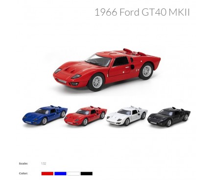 Модель легкова FORD GT40 MKII (1966) 5'' KT5427W метал.інерц.відкр.дв.4кол.кор.