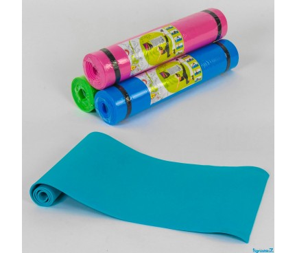 Килимок для йоги С 36548  4 кольори, товщина 6 мм, 178х59х0,6 см