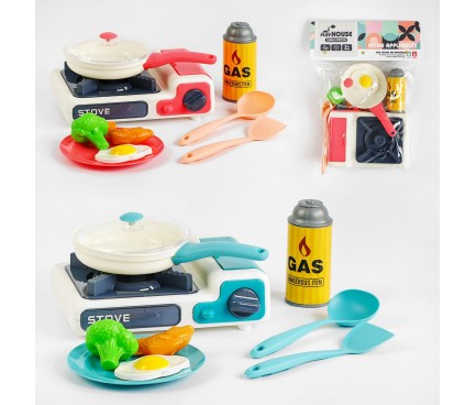 Кухонний набір XZ 1012 A/B пічка, посуд, балон, їжа, в пакеті