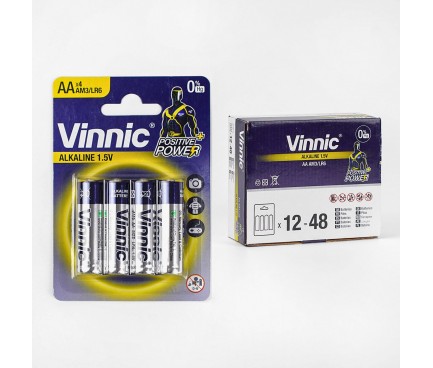 Батарейки "Vinnic" C56892 Alcaline, пальчикові, АА 1,5V,цена за 4 шт