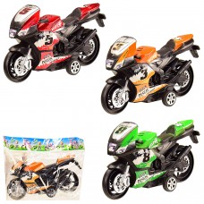 Мотоцикл арт. 607  інерц.,3 кольор., пакеті – 20.5*14 см, р-р іграшки – 18*5*9.5 см