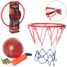 Баскетбольне кільце MR 0166  кільце32см(метал), сітка, м'яч, насос, кріпл, кор, 32-39-7см