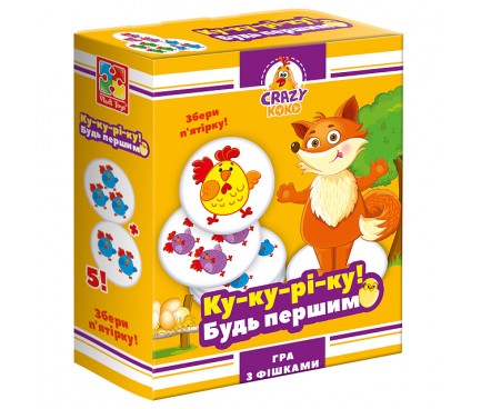 Гра настільна Vladi Toys розважальна Crazy Koko "Ку-ку-рі-ку!" VT8025-08 (укр)