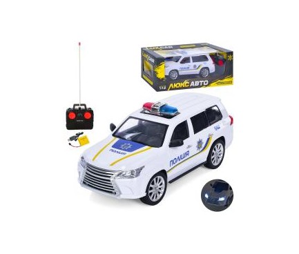 Машина M 5011 (Р/К, 1:12, 32см, поліція, гумові колеса, світло, акум, USB-зарядне, в кор-ці, 46