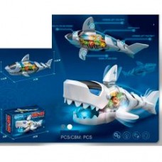 Музична іграшка S-1  акула, 31см, їздить, шестерні, рухомі частини, звук, світло, на бат-ці, 2