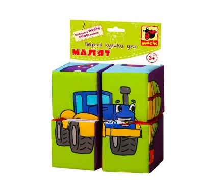 Набір MC 090501-01 кубиків "Конструктор транспорт"  "Масік", в сумці