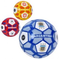 М'яч футбольний EN 3317 розмір 5, ПВХ, 1,8мм, 340-360г, 3 види(країни), у кул.