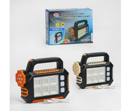 Ліхтар світлодіодний C 57249 акумуляторний, 3 режими роботи, сонячна батарея, USB-кабель, заряд