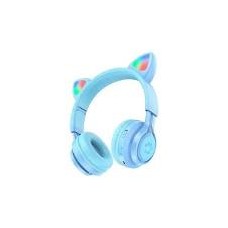Навушники С 53220  "Котячі вушка", 5 кольорів, підсвічування, бездротові Bluetooth, радіо, мікро