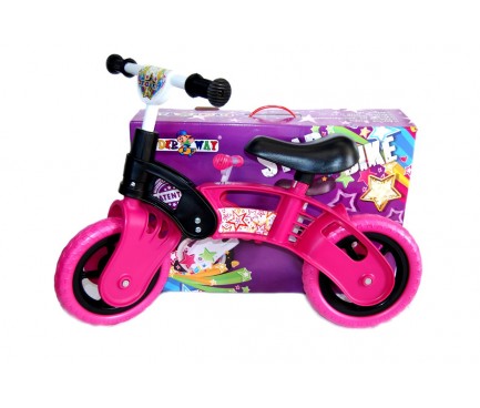 Велобіг чорний/рожевий, STAR BIKE, колеса 10", EVA