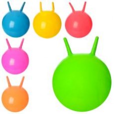 М'яч для фітнесу MS 0938  з ріжками,38см,310г, 6 кольорів,кул,16-15-3см