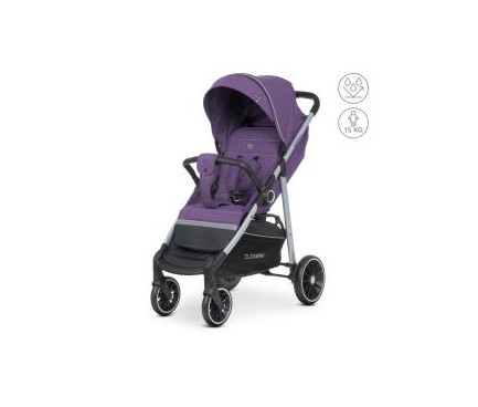 Коляска дитяча ME 1095 SIENA Violet (1шт) прогулянкова,3 положен.спинки,льон,фіолет