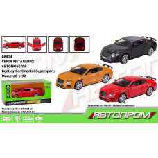 Машина мет. АВТОПРОМ арт. 68434 ( 1:32 Bentley Continental GT Supersports, бат., світло, звук