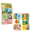 Кубики 53344  "4FUN Game Club", 6 штук, м'які, водонепроникна тканина, літери, цифри, арифм