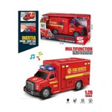 Машина JS 165 B  “Пожежна машина”, звук, підсвітка, масштаб 1:20, гумові колеса, інерція, в ко