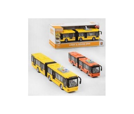 Автобус WY 913 AB  2 кольори, світло, звук, інерція, в коробці