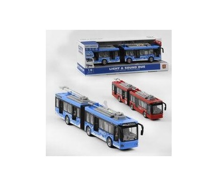 Тролейбус WY 915 A  колір Червоний, світло, звук, інерція, в коробці