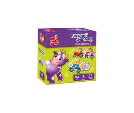 Гра розвиваюча Vladi Toys з липучками. "Веселий фермер". VT2100-13
