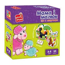 Гра розвиваюча Vladi Toys з липучками. "Мама і малюк". VT2100-14