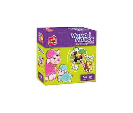 Гра розвиваюча Vladi Toys з липучками. "Мама і малюк". VT2100-14