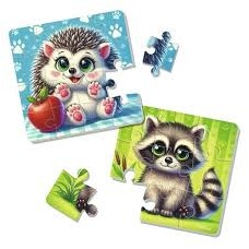 Гра розвиваюча Vladi Toys м'які пазли "Єнот та їжачок" VT1102-36