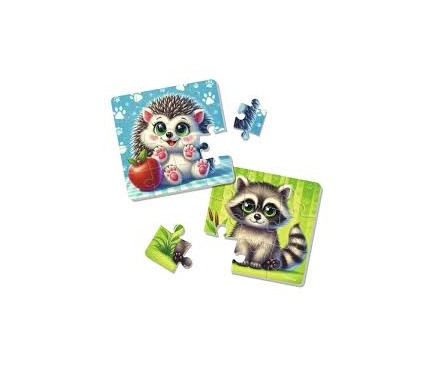 Гра розвиваюча Vladi Toys м'які пазли "Єнот та їжачок" VT1102-36