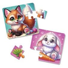 Гра розвиваюча Vladi Toys м'які пазли "Зайчик та лисичка" VT1102-35